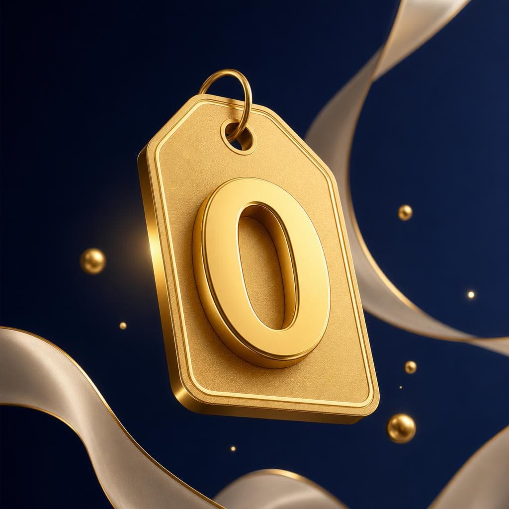 Etiqueta dourada com o número zero: o preço do sistema